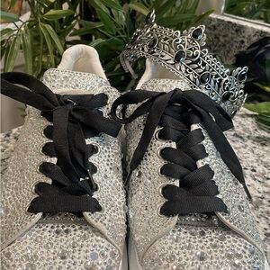 Sparkling Silver Women's Sneakers